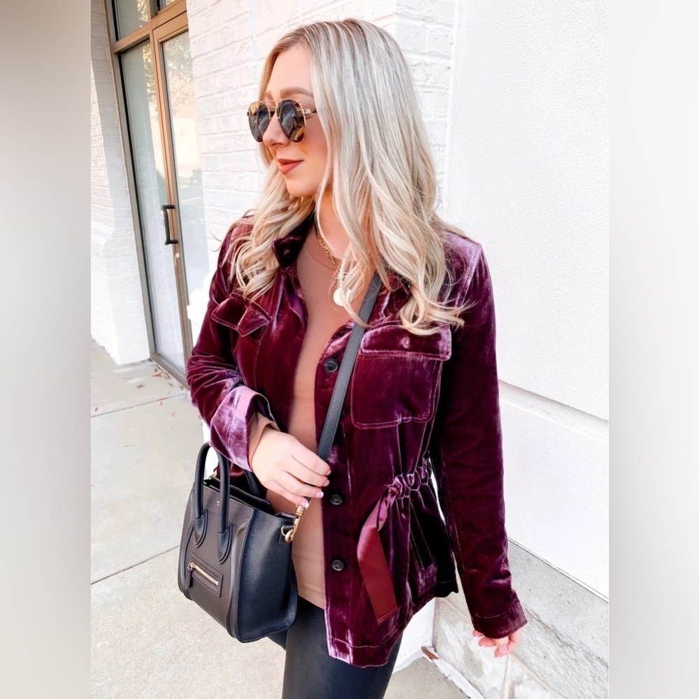 LOFT Velvet Utility Jacket - Picture 2 of 9